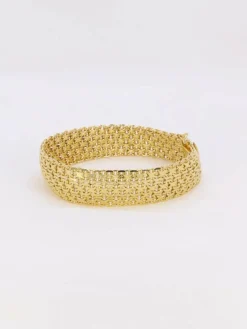 Bracelet vintage maille milanaise or jaune
