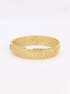 Bracelet vintage maille milanaise or jaune