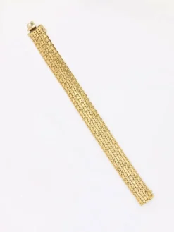 Bracelet vintage maille milanaise or jaune