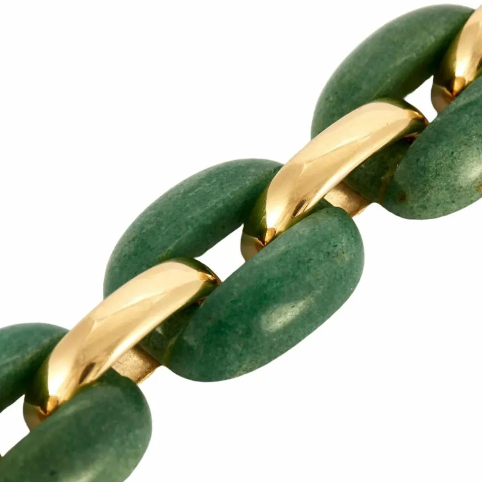 Bracelet vintage or & aventurine