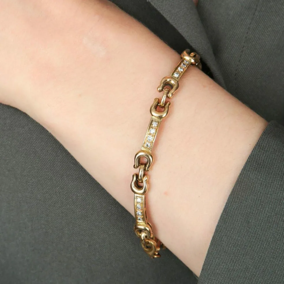 BRACELET "VINTAGE" OR & DIAMANTS
