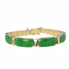 Bracelet vintage Or jaune Jade Diamants