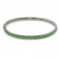 Bracelet WERTER en or blanc et tsavorites