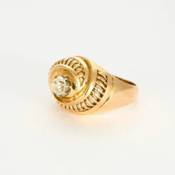 Brague rétro en or rose et diamant