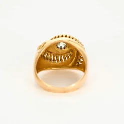 Brague rétro en or rose et diamant