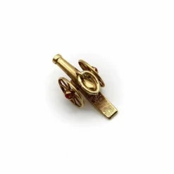 Breloque canon articulé victorien en or 18 carats avec corail