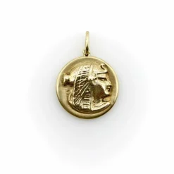 Breloque Nekhbet en or 14 carats de style néo-égyptien
