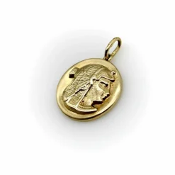 Breloque Nekhbet en or 14 carats de style néo-égyptien