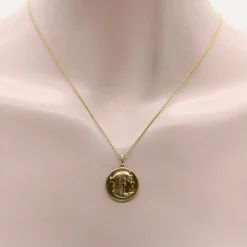 Breloque Nekhbet en or 14 carats de style néo-égyptien