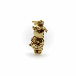 Breloque vintage en or 14 carats représentant le cochon Cicéron des Loony Toons