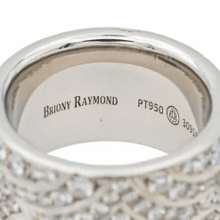 Briony Raymond Bague Cocktail Platine Diamant