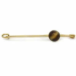 Broche - Or et Œil de Tigre