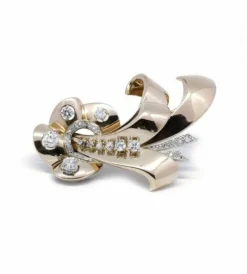 Broche - Or jaune & Diamants