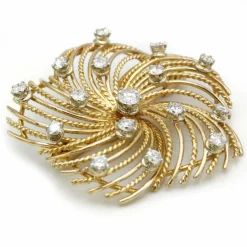 Broche - Or jaune & Diamants
