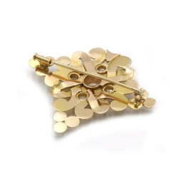 Broche - Or jaune et diamants