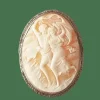Broche / pendentif ancienne camée or jaune et blanc