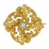 Broche ancienne art nouveau diamant