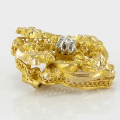 Broche ancienne art nouveau diamant