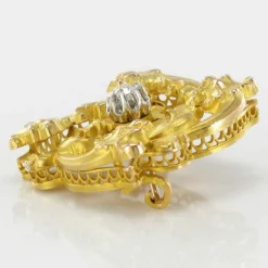 Broche ancienne art nouveau diamant