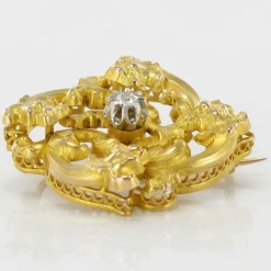 Broche ancienne art nouveau diamant