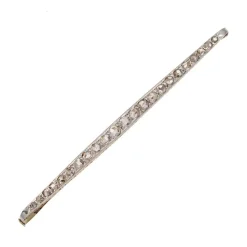 Broche ancienne barrette diamants