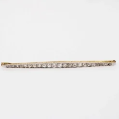 Broche ancienne barrette diamants