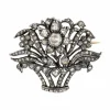 Broche ancienne bouquet de diamants