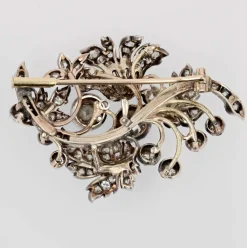 Broche ancienne bouquet diamanté