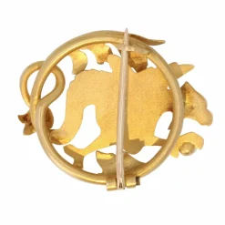 Broche ancienne chimère à la perle
