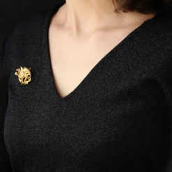 Broche ancienne chimère à la perle