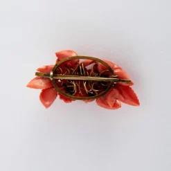 Broche Ancienne Corail
