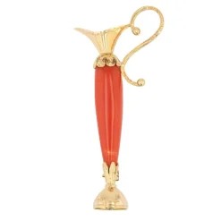 Broche ancienne corail et or