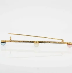 Broche ancienne diamants perles fines