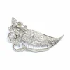 Broche ancienne en or blanc et diamants