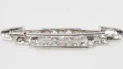 Broche ancienne en platine et diamants
