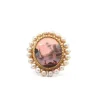Broche ancienne peinture sur nacre