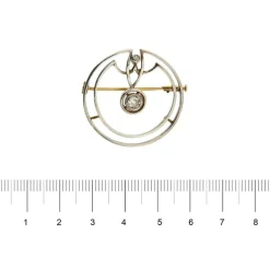 Broche Art Déco avec Diamants