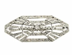 Broche Art Déco diamants
