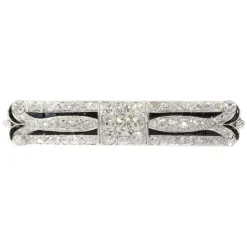 Broche Art Déco diamants