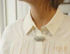 Broche Art Déco diamants