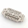 Broche Art Déco en or blanc avec diamants