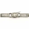 Broche Art Déco en or blanc 18 carats sertie de diamants "taille" brillant (+-0.366ct)