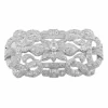Broche Art Déco en or blanc avec diamants