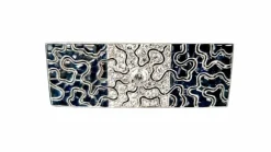 Broche Art Déco en platine sertie de saphirs et diamants
