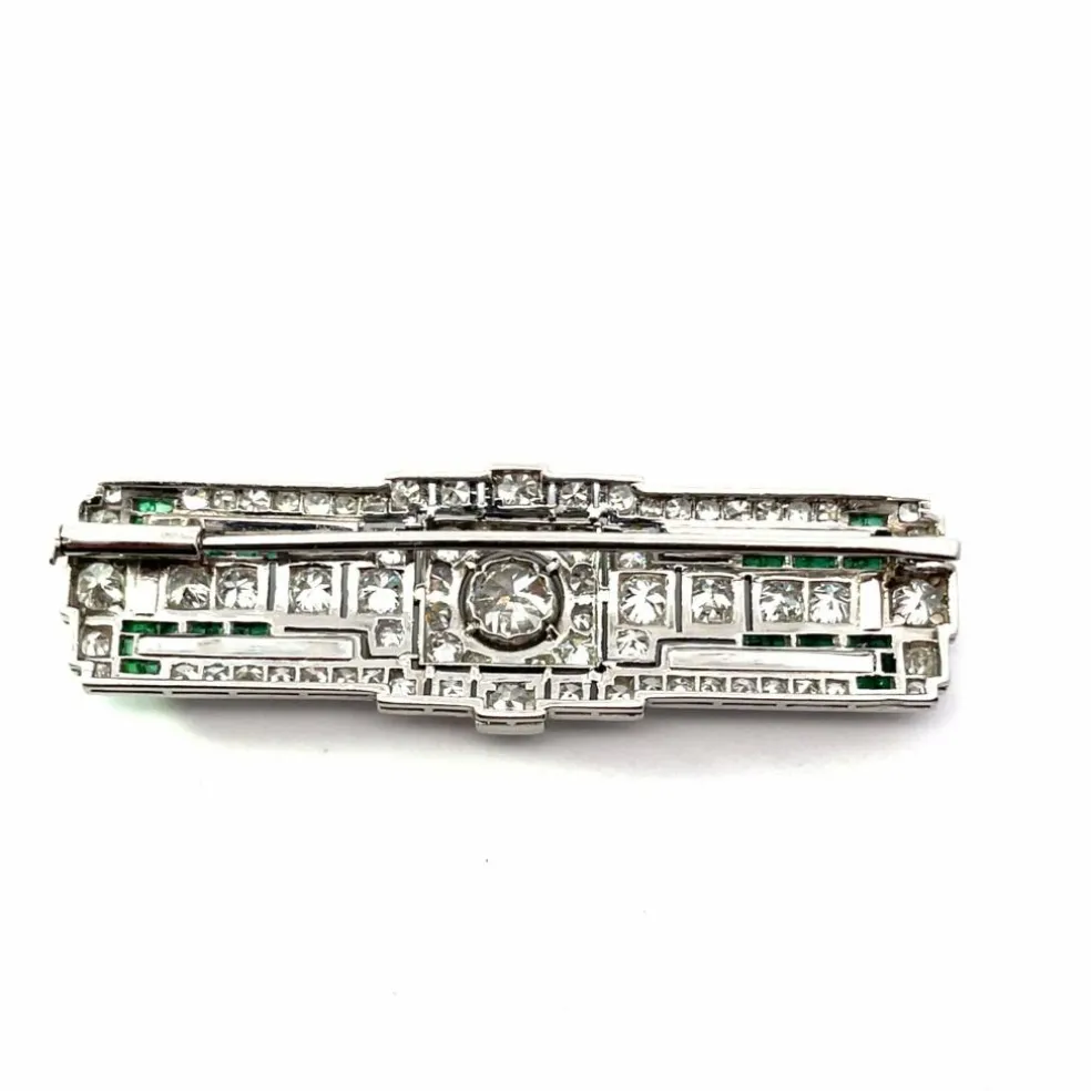 Broche Art Déco en platine