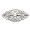 Broche Art Déco Or blanc, Platine Diamant