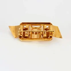 Broche Art Déco or et citrine