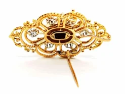 Broche Art déco Or jaune Onyx