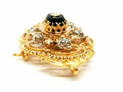 Broche Art déco Or jaune Onyx