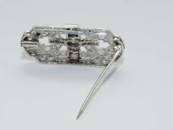 Broche Art Déco Platine Diamants